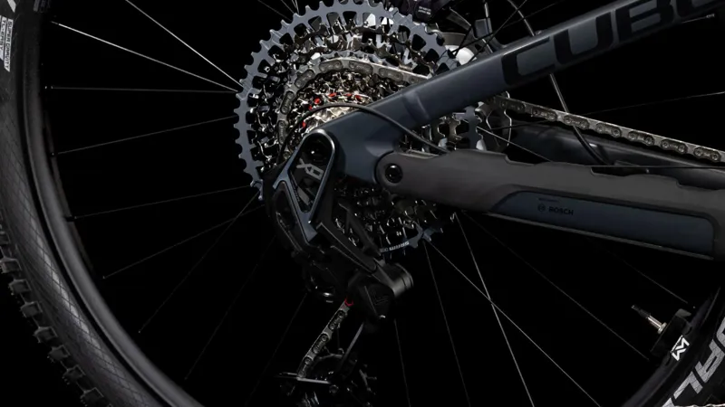 Cube Stereo Hybrid One44 HPC AT eMountain Bike in Carbon/Gold-5